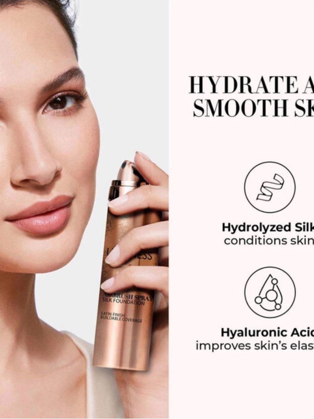 Luminess Airbrush Spray Silk Foundation (x2) + Hydrating Primer Warm 070 Kit - Picture 3 of 8